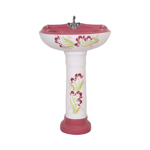 Lavabo de salle de bains sur pied avec socle complet et lavabo à la mainDESIGN - Product Image 1