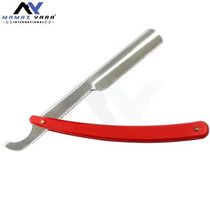 Plastic Handle Turkish Straight Razor Red Straight Edge Stainless Steel Sharp Barber Razor Folding Shaving Beard Cutter - Product Image 4