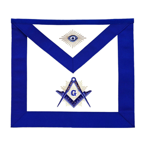 Tablier de Maître Maçon de Loge Bleue en Cuir Écologique Durable, Brodé sur Mesure, Forme Carrée, Taille Personnalisée, Vente en Gros - Product Image 1
