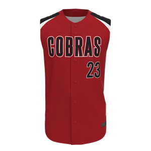 Maillot de baseball personnalisé sans manches à boutons, uniforme d'équipe personnalisé pour les écoles, les clubs, les ligues, logo, numéro, été, séchage rapide - Product Image 1