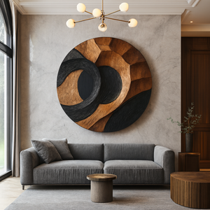 Sculpture murale en bois de style Art déco unique faite à la main, œuvre d'art murale, décoration murale pour anniversaire, artisanat mural - Product Image 3