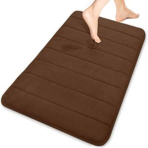 AQwzh Brown Bath Rug 31.5\" X\" Super Water Absorption Thick <b>Memory</b> <b>Foam</b> Soft Comfortable Machine Washable Easier Bath Mats - Product Image 1