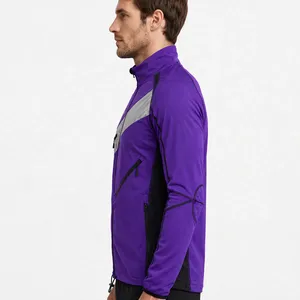 Men's Custom Color Blocking Hooded <b>Racer</b> <b>Jacket</b> Waterproof Zipper Closure Sporty Style Polyester Winter Wear - Product Image 5
