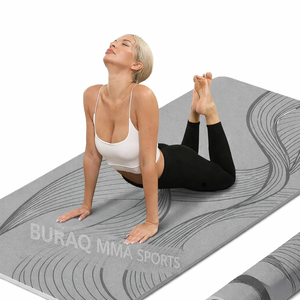 Tapis de yoga antidérapant en PVC et caoutchouc, 5 à 8 mm, haute qualité, en caoutchouc PU souple et adhérent, tapis de gym écologiques - Product Image 1