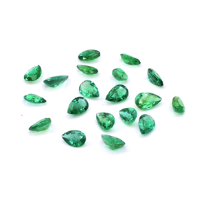 Perlas calibradas de esmeralda natural de Zambia de 3x5 mm, piedras preciosas facetadas sueltas naturales para la fabricación de joyas, listas para usar. - Product Image 1