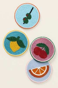 <b>Beaded</b> Embroidery Coaster Multi Colors Cup Mat <b>Set</b> Handmade Eco-Friendly Modern Luxury Home Accessory - Product Image 5