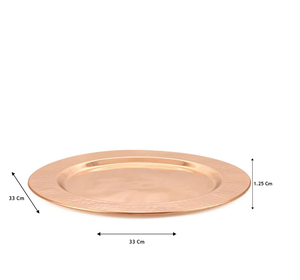 Nouvelle Assiette de Présentation en Cuivre Artisanale, Assiette Décorative pour Restaurants, Décoration de Table Sûre pour Cuisine - Product Image 2