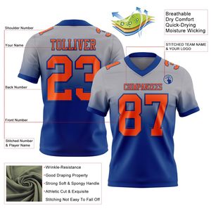 เสื้ออเมริกันฟุตบอลสั่งทำชื่อและหมายเลขได้ ผ้าโพลีเอสเตอร์ตาข่าย ระบายอากาศได้ดี แห้งเร็ว ชุดทีม รับผลิตแบบ OEM ODM จากโรงงาน - Product Image 6