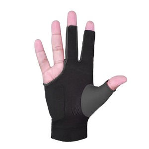 Guante de billar de 3 dedos para mano izquierda, para snooker, duradero, de neopreno y poliéster con doble costura, negro, tallas para hombre/mujer - Product Image 5