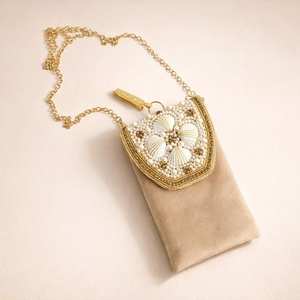 Bolso para Teléfono con Cuentas y Correa Larga, Cartera Móvil de Lujo con Cuentas y Bordado de Cristal, Etiquetas y Tarjetas - Product Image 2