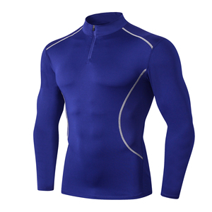 Chemises de compression OEM personnalisées de haute qualité, vêtements de fitness pour hommes, vêtements de compression de haute qualité, t-shirt à manches longues uni sans couture - Product Image 1