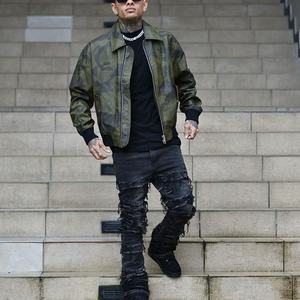 High Quality <b>Men's</b> Leather <b>Jackets</b> <b>Camo</b> Genuine Leather <b>Jacket</b> for <b>Men</b> Pu Leather <b>Jacket</b> - Product Image 3