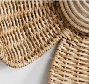 Handmade Rattan Flower <b>Wall</b> Decor Woven Boho <b>Wall</b> <b>Art</b> Natural <b>Wicker</b> Hanging Decoration for Living Room Bedroom - Product Image 3