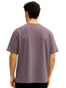 Haute qualité 240 GSM goutte épaule poids lourd T-shirt de luxe blanc O cou coton personnalisé Streetwear surdimensionné T-shirt respirant - Product Image 4