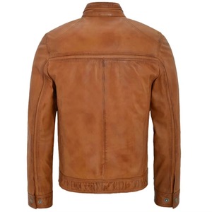 Best Selling Waterproof Men Custom Logo <b>Leather</b> <b>Jacket</b> Men Outdoor Wear Fashion Slim Fit Fashion <b>Leather</b> Avirex <b>Jacket</b> For Men - Product Image 2