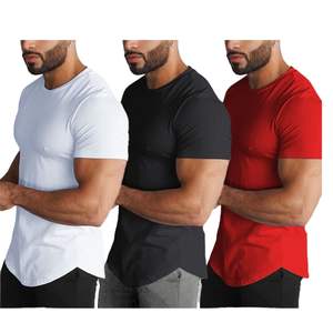 T-shirt de compression athlétique pour homme, séchage rapide, respirant, anti-UV, pour la gym, la course, le fitness, l'entraînement, manches longues, col rond, haut de sport - Product Image 1