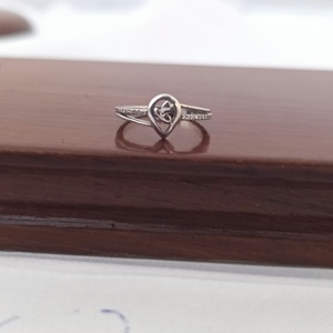 Namivaa <b>Open</b> Heart Cocktail <b>Ring</b> for Women Elegant Romantic Minimalist Polished Finish Wedding - Product Image 2