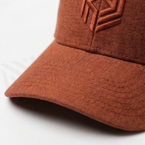 Gorra de Béisbol de 6 Paneles Color Marrón Óxido con Logotipo Bordado en el Panel Frontal, Unisex, de Sarga de Algodón, Estilo Casual, para Primavera/Verano, para Adultos - Product Image 1