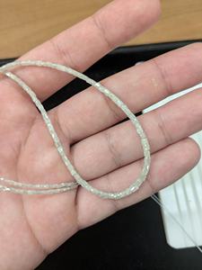 Cuentas Redondas Facetadas de Diamante Blanco Nieve Natural de 2.5 mm, Hilo de 15 Pulgadas, Cuentas de Diamante AAA para la Fabricación de Joyas - Product Image 2