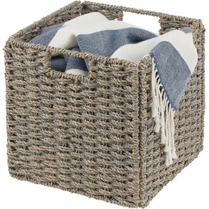 Foldable <b>square</b> seagrass <b>basket</b> Handmade Storage <b>Basket</b> Wholesale eco-friendly Made in Vietnam - Product Image 2