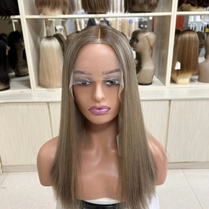 Perruques chinoises en gros, lisses, sans colle, pré-épilées, en cheveux humains vierges bruts, transparentes HD pour perruques Lace Front - Product Image 1