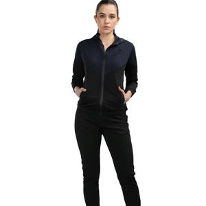 Survêtement de sport pour femmes Taille 65% Coton 35% Polyester Fermeture à glissière 1/4 Entonnoir avec logo personnalisé pour femmes Tenue décontractée - Product Image 1
