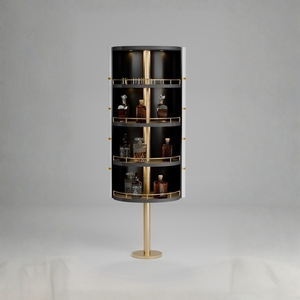 Custom Luxury Modern Solid Wood Home <b>Bar</b> Cabinet Stainless Steel Handles Premium Wine Storage 5+ Compartments Designed for Home - Product Image 6