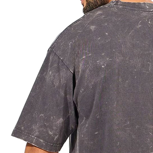 Camisetas de Hombre Casuales de Algodón Tejido de Alta Calidad con Cuello Redondo, Transpirables y de Secado Rápido, Estilo Oversize, Lavado Ácido, Venta al por Mayor, Novedad 2026 - Product Image 5