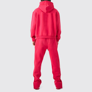 Custom Premium-Quality 100% Cotton Oversized Heavyweight Streetwear Tracksuit For <b>Men</b> Washed Sun Faded Zipper <b>Men</b> Tracksuit - Product Image 3