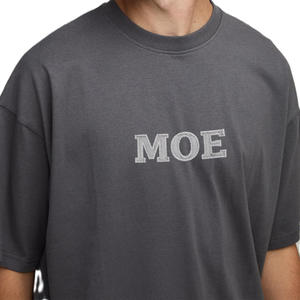 Camiseta Casual Oversize para Hombre con Logo Minimalista, Estilo Urbano, Algodón Pesado para Producción a Granel OEM de Marca Privada - Product Image 3