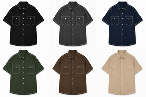 Camisa a Cuadros para Hombre, 100% Algodón, Tejido Jersey Transpirable, Ecológico, de Secado Rápido, para Golf, Talla Grande, Venta al Por Mayor - Product Image 6