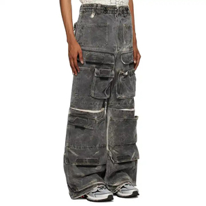 Pantalones Cargo Personalizados para Hombre, 100% Poliéster, Secado Rápido, Transpirables, Cintura Ajustable, Bolsillos en Contraste - Product Image 4