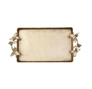 Plateau de service en or de haute qualité avec poignées plates, en aluminium, long et élégant, pour la décoration de la maison, la cuisine, la salle à manger et les services de mariage. - Product Image 2