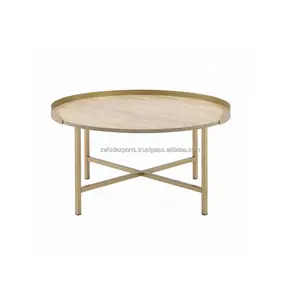 Mesa de Centro de Metal de Altura Ajustable, Muebles Modernos para Sala de Estar, Mesa de Centro de Metal Extensible, Muebles Modernos para Interiores Zahid - Product Image 5