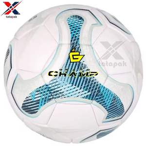 เครื่องพิมพ์โลโก้ตามสั่ง ลูกฟุตบอลเย็บด้วยเครื่อง ทำจากหนัง PU PVC เป็นมิตรกับสิ่งแวดล้อม เหมาะสำหรับการฝึกซ้อมและการแข่งขันกลางแจ้ง ใช้ในสโมสร ยี่ห้อ TATA PAK - Product Image 6