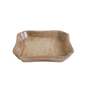 Plateau de service rond Art Déco en bois massif, fait main, avec fonctions coulissantes, suspendues et à détection tactile, base plate, décoratif, Noël - Product Image 3