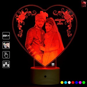 Most Selling Personalized 3D Illusion Heart Shape LED <b>Lamp</b> for Anniversary Night Light Romantic Couple Gift and Home Use - Product Image 1