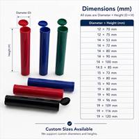 Tube carré en plastique de 120 mm pour emballage de cônes pré-roulés King-Size, avec couvercle Pop-Top résistant aux enfants et autocollant, vente en gros