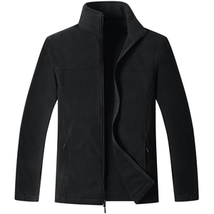 Chaqueta de Forro Polar para Hombre, Personalizada al por Mayor, 100% Poliéster, para Invierno, Cálida, Transpirable, Lisa, con Cierre Completo, Informal, para Exteriores - Product Image 1