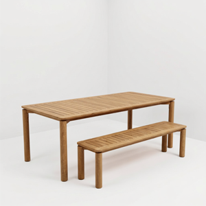 Solid Teak Wood Dining Set Commercial Hotel Patio <b>Table</b> with <b>Bench</b> for Luxury Resort Hospitality Project Restaurant Furniture - Product Image 3