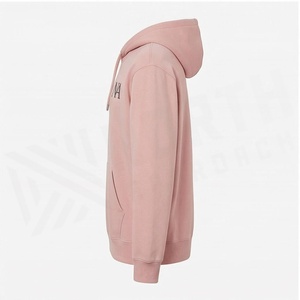 Oversized <b>Pink</b> <b>Hoodie</b> With Front Pocket Embroidered Logo Unisex Casual Sweatshirt Autumn Wear - Product Image 3