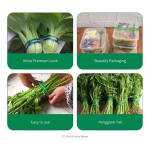 Cinta Adhesiva de Alta Calidad de Una Sola Cara, Fuerte y Duradera, Higiénica, para Empacar Vegetales, Color Verde, para Frutas - Product Image 4