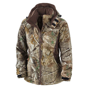 Men's Camouflage <b>Hooded</b> <b>Fleece</b> <b>Jacket</b> Windproof Full Zipper Outdoor Hunting Workwear Casual Warm Autumn Winter <b>Jacket</b> - Product Image 3