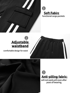 Pantalones Jogger Cargo para Hombre, Ligeros, Transpirables, Antiarrugas, Cintura Elástica, Estilo Casual, Lisos, Teñidos, 100% Poliéster - Product Image 5