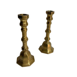 Ensemble de 2 chandeliers en laiton antique, dorés vintage, pour une décoration élégante de la maison, mariage et table à manger - Product Image 6