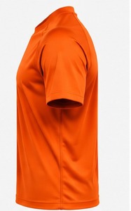 เสื้อยืดแขนสั้นสีส้มสำหรับผู้ชาย ทรงปกติ คอกลม แห้งเร็ว ผ้าเจอร์ซีย์ถัก พิมพ์ลายด้านหน้า ยี่ห้อ Index Apparel - Product Image 2
