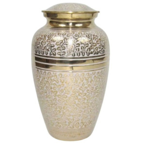 Urnas de cremación de precios bajos Funeral de metal para adultos con color verde y proveedor de urnas de cremación de tira negra - Product Image 6