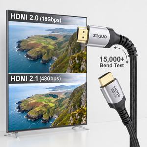 Câble <span class=keywords><strong>HDMI</strong></span> 2.1 <span class=keywords><strong>certifié</strong></span> ultra haute vitesse 48 Gbps EARC HDR 8K en gros - Product Image 4