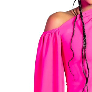   Top Rosa Asimétrico de Un Hombro para Mujer, Camiseta de Moda Casual Ajustada de Manga Corta para Fiesta de Verano y Estilo Urbano - Product Image 5