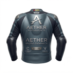 Men’s Cowhide Leather <b>Racing</b> <b>Jacket</b>/Chaqueta MotoCP Style CE Level 2 Armor Motorcycle Track Riding Protective Gear CE - Product Image 2